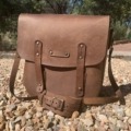 Large Messenger Bag in Brown Nubuck Leather